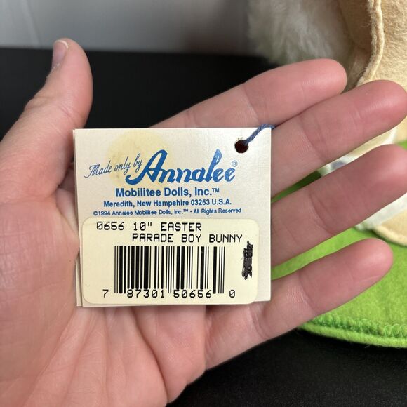 ANNALEE 10" EASTER PARADE BOY BUNNY EYES CLOSED #0656 - 1995 - Picture 6 of 8